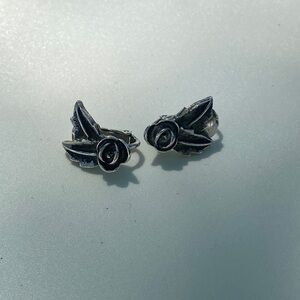 Vintage Sarah Coventry Silver Tone Flower Clip on Earrings Sarah Cov cottagecore